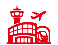 Icona aeroporto e stazione